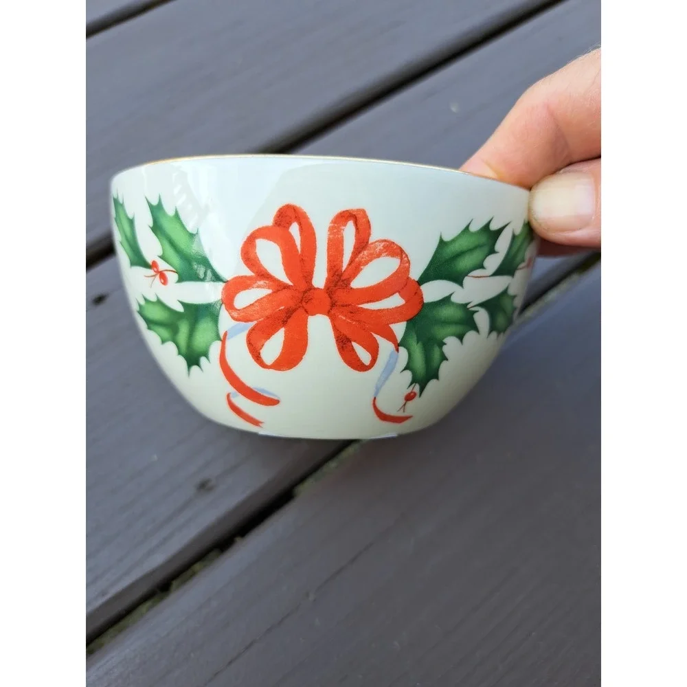 Lenox Christmas Holiday American By Design Porcelain Bowl Collectable Decorative